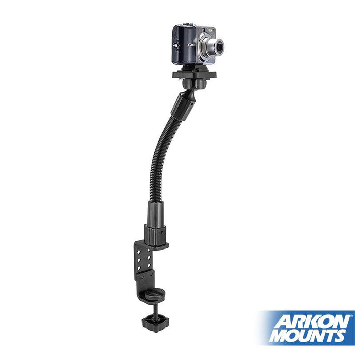 Camera Holder with Clamp Mount and 12 Inch Adjustable Gooseneck Arm-Arkon Mounts