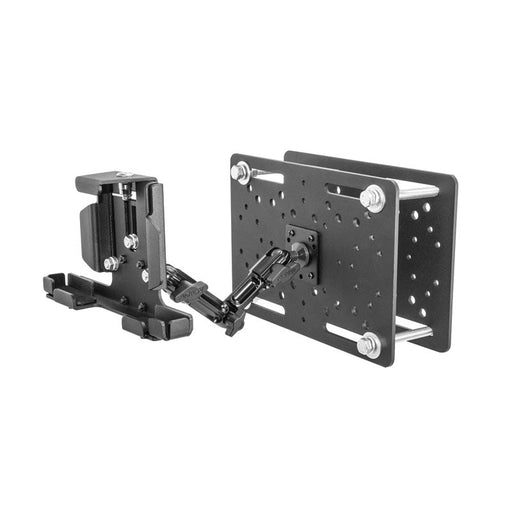 Forklift Locking Tablet Holder with Overhead Guard Mount and Multi-Pivoting Arm-Arkon Mounts