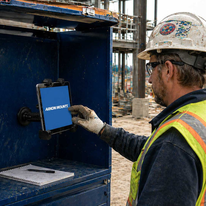 Construction Crews Relying on Rugged Construction Tablet Mounts for On-Site Plans