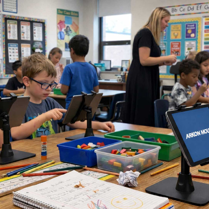 Educators Using a Tablet Desk Mount to Enhance Student Engagement