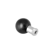 A 25mm (1 inch) Ball Adapter to 1/4-20 Female Threaded Hole, featuring a black round knob and metal hex nut on a threaded stem, similar to RAM Mount components, photographed against a white background.