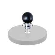 The 25mm (1 inch) Ball Adapter to 1/4-20 Female Threaded Hole features a black ball knob on a round base with a metal threaded insert, compatible with RAM Mounts and 25mm systems for secure, rotatable attachment.