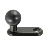 The 25mm Ball to 11mm Bolt Head Adapter is a black metal, heavy-duty mount featuring a 25mm ball on one end and an 11mm bolt head extension with a circular hole for attaching accessories.