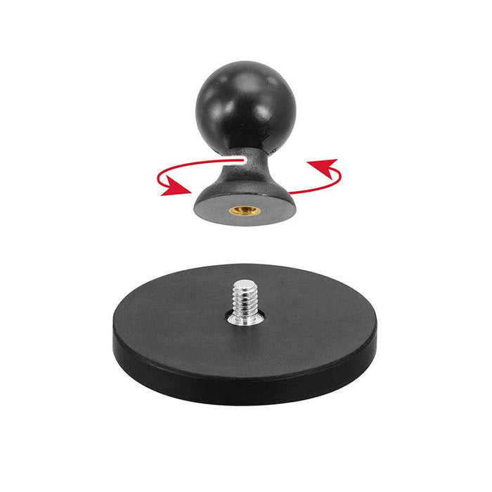 65mm Diameter Round Heavy-Duty Magnetic Base with 25mm (1 inch) Ball ...