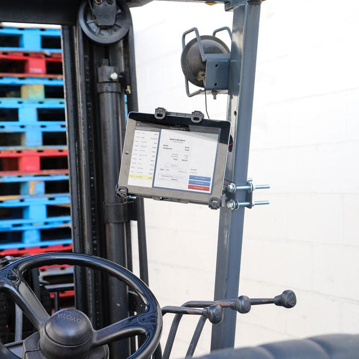 7.25 inch Metal Robust Locking Forklift Front Guard Tablet Mount-Arkon Mounts