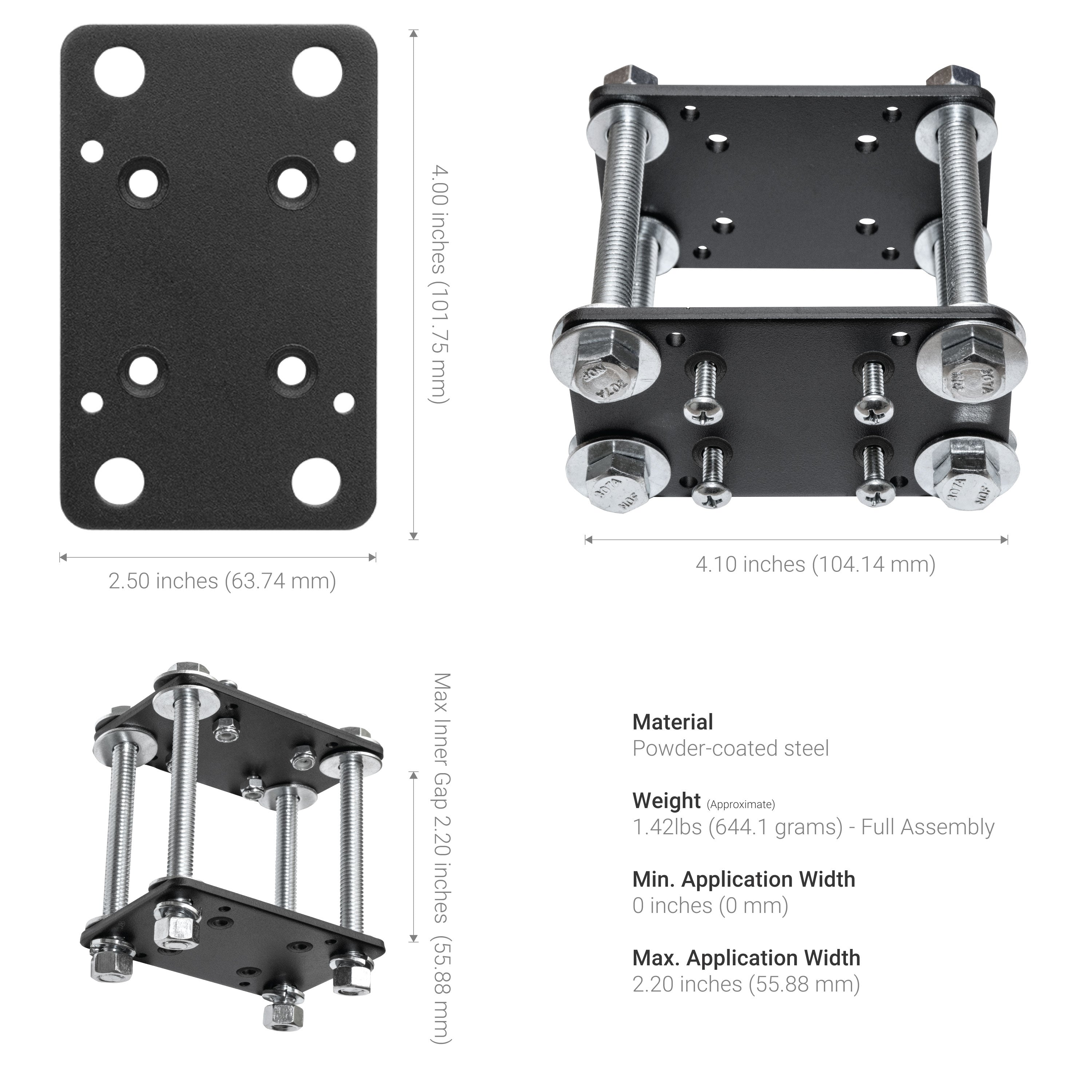 LockVise™ Metal Locking Forklift Front Guard Tablet Mount with