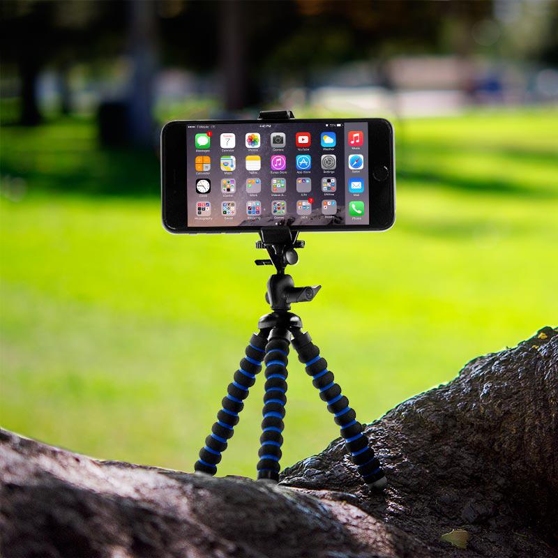 Mini Adjustable Tripod with Phone Holder - Main Image