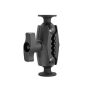 The 8 Heavy-Duty Metal AMPS Mount features 57mm (2.25 inch) ball compatibility, double ball-and-socket joints, a side tightening knob, and a robust metal 4-Hole AMPS drill base.