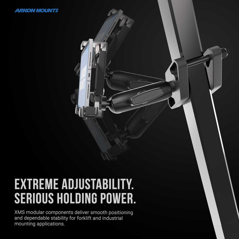 XMS™ Heavy Duty Forklift Mount with LockVise™ Metal Locking Tablet Holder