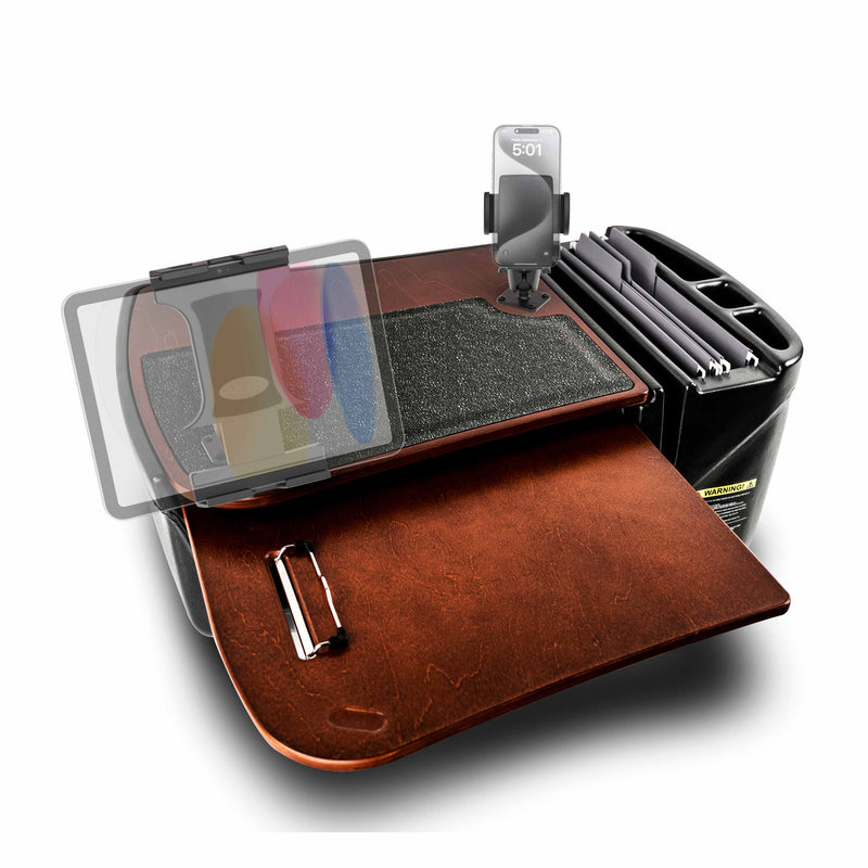 AutoExec GripMaster Car Desk with Mega Grip™ and Slim-Grip® Ultra Pro Drill-Base Mounts