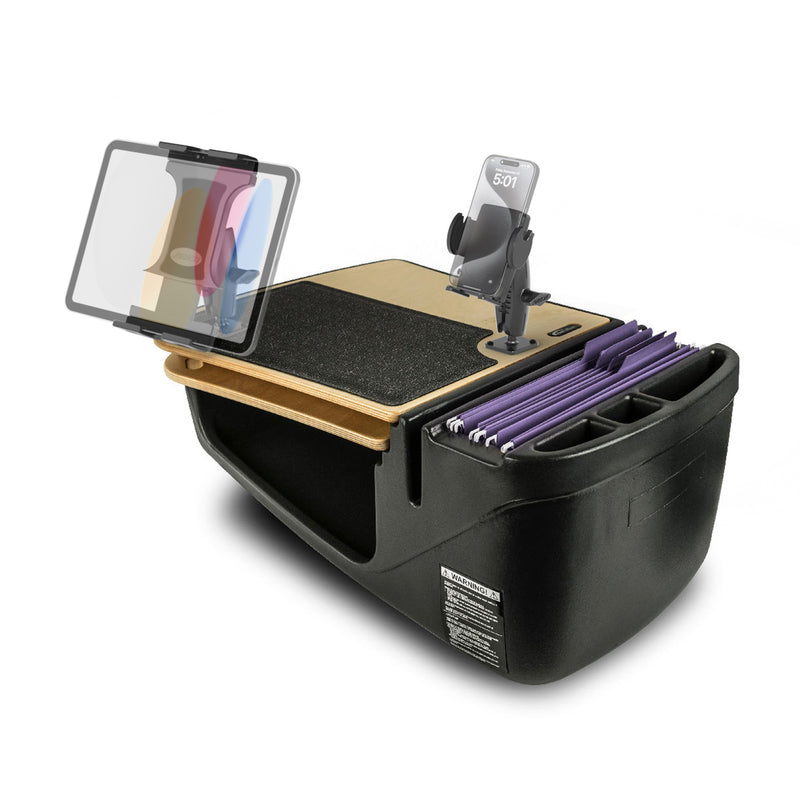 AutoExec GripMaster Car Desk with Mega Grip™ and Slim-Grip® Ultra Pro Drill-Base Mounts
