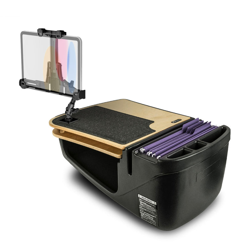 AutoExec GripMaster Car Desk with LockVise™ Locking Tablet Holder and Multi-Angle Mount