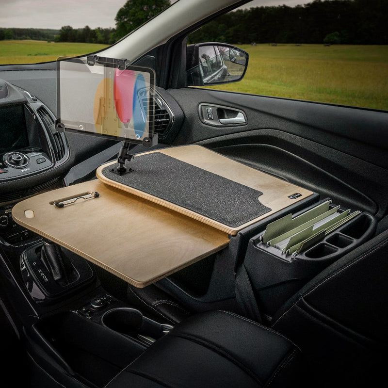 Notebook Car Desk AutoExec GripMaster Car Desk with LockVise™ Locking Tablet Holder and ...
