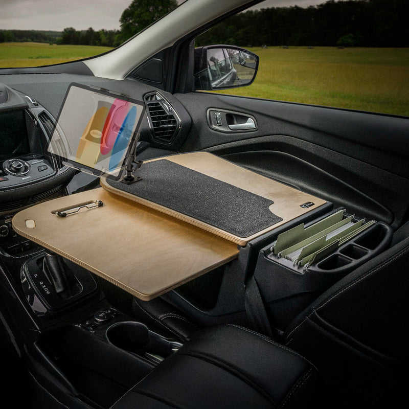 Car Rear Desk AutoExec GripMaster Car Desk with Slim-Grip® Ultra Pro Multi-Angle Mou ...