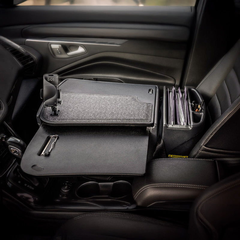 AutoExec GripMaster Car Desk with Mega Grip™ Drill-Base Mount