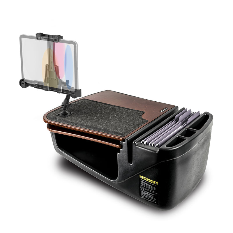 AutoExec GripMaster Car Desk with LockVise™ Locking Tablet Holder and Multi-Angle Mount