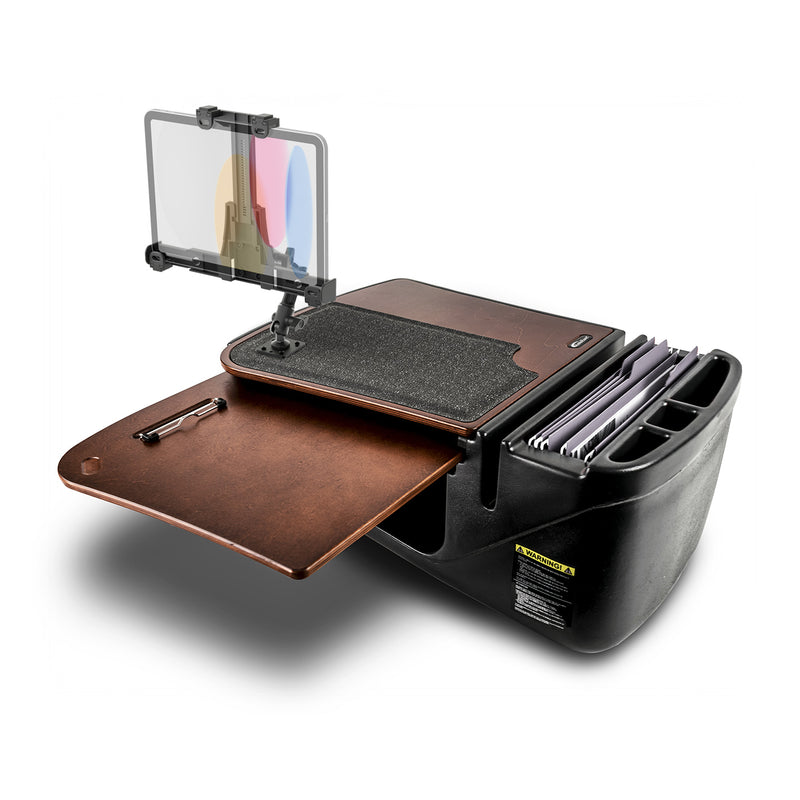AutoExec GripMaster Car Desk with LockVise™ Locking Tablet Holder and Multi-Angle Mount