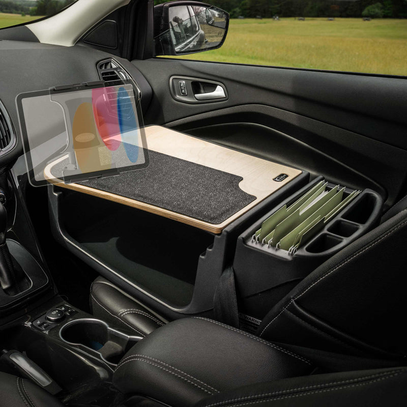 GripMaster Efficiency Car Desk with Slim-Grip® Ultra Pro Drill-Base Mount