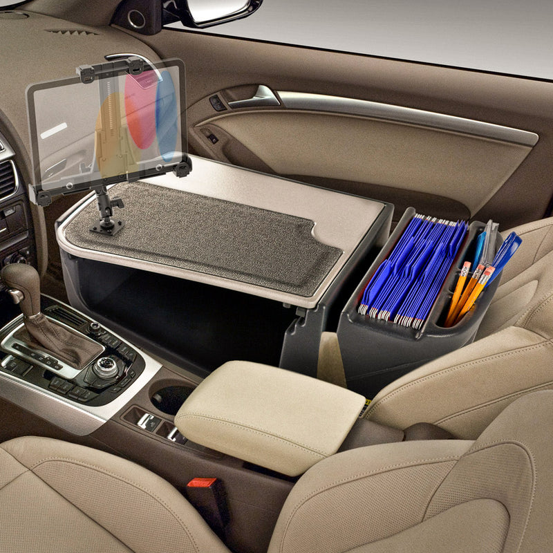 AutoExec GripMaster Efficiency Car Desk LockVise® Locking Tablet Holder and Multi-Angle Mount