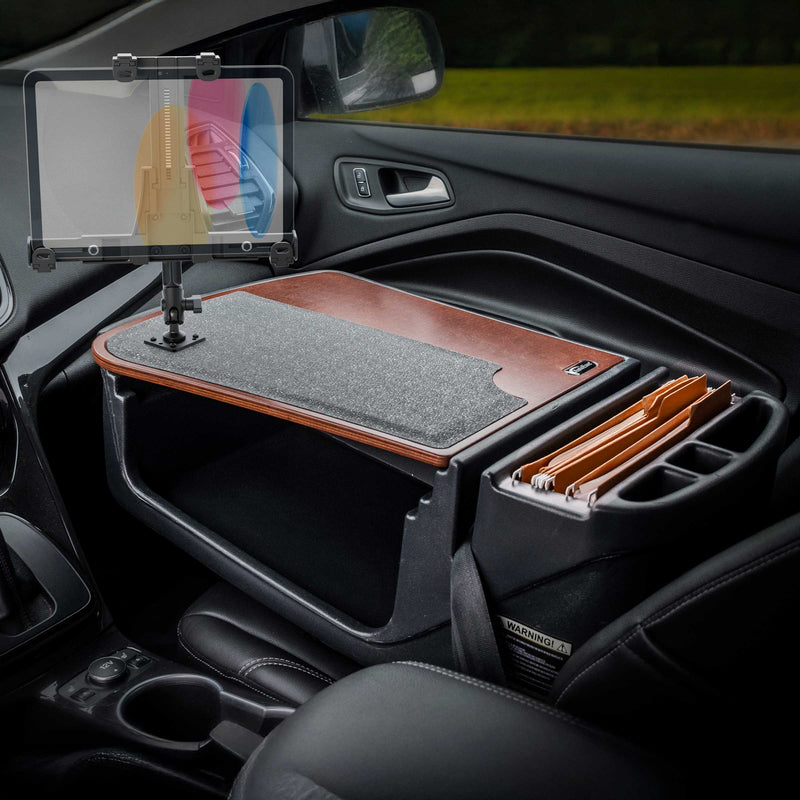 AutoExec GripMaster Efficiency Car Desk LockVise® Locking Tablet Holder and Multi-Angle Mount