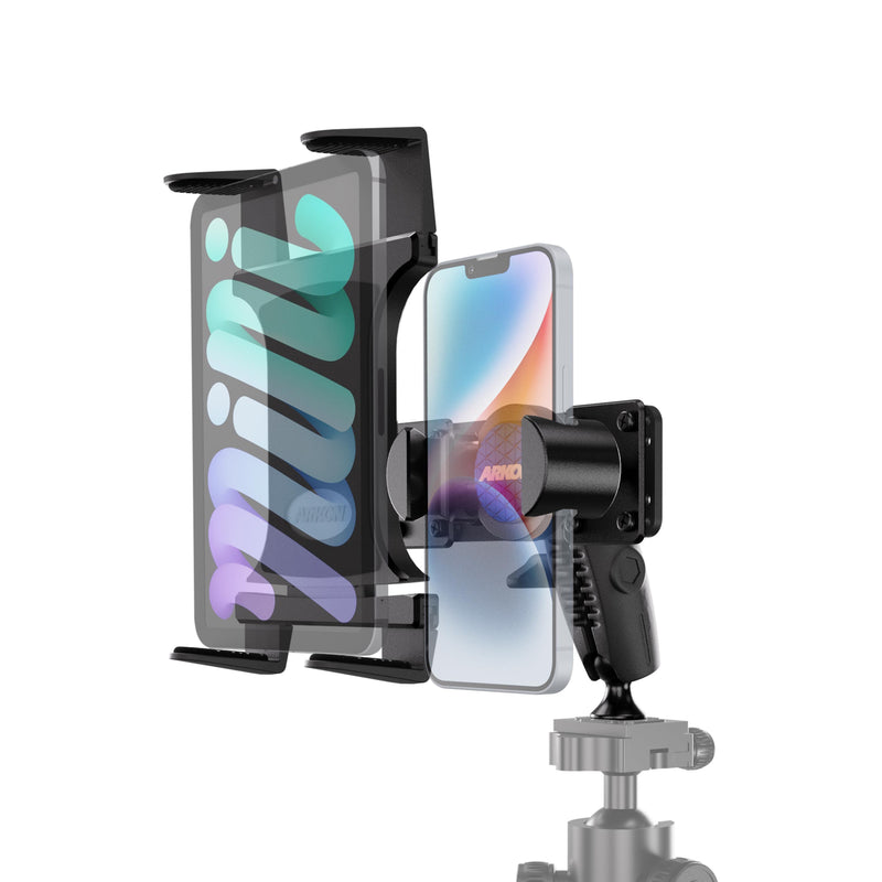 TW Broadcaster Slim-Grip® Tablet and RoadVise® Tripod Mount Holder for Streaming Live Video