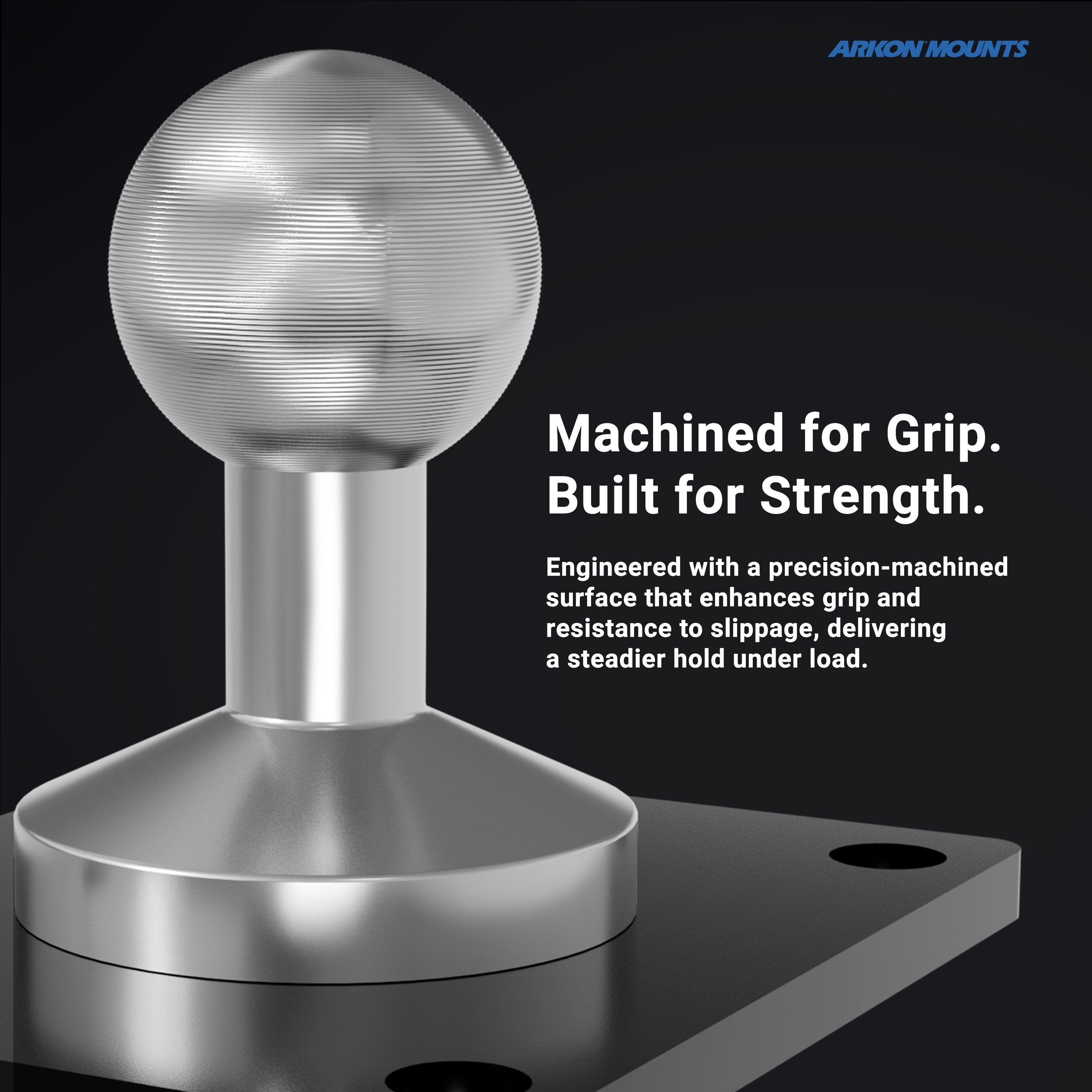 Metal 4-Hole AMPS Mounting Base with 17mm Ball — Arkon Mounts