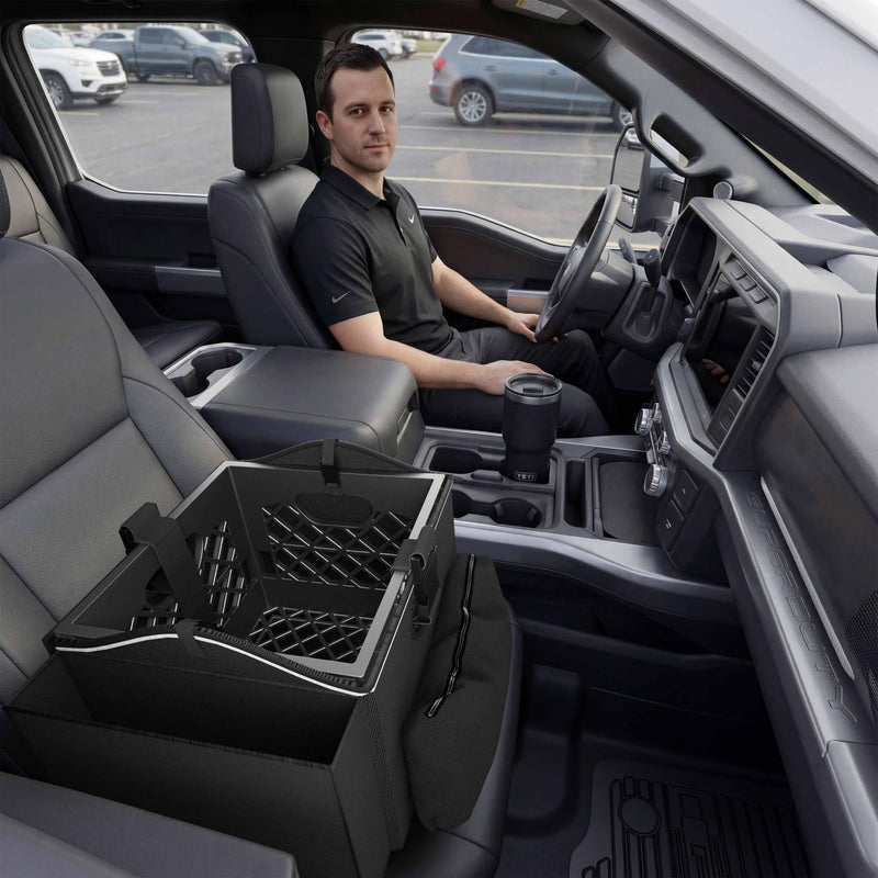 Portable Crate Workstation with Apron Organizer – Choose Your Mounting Setup