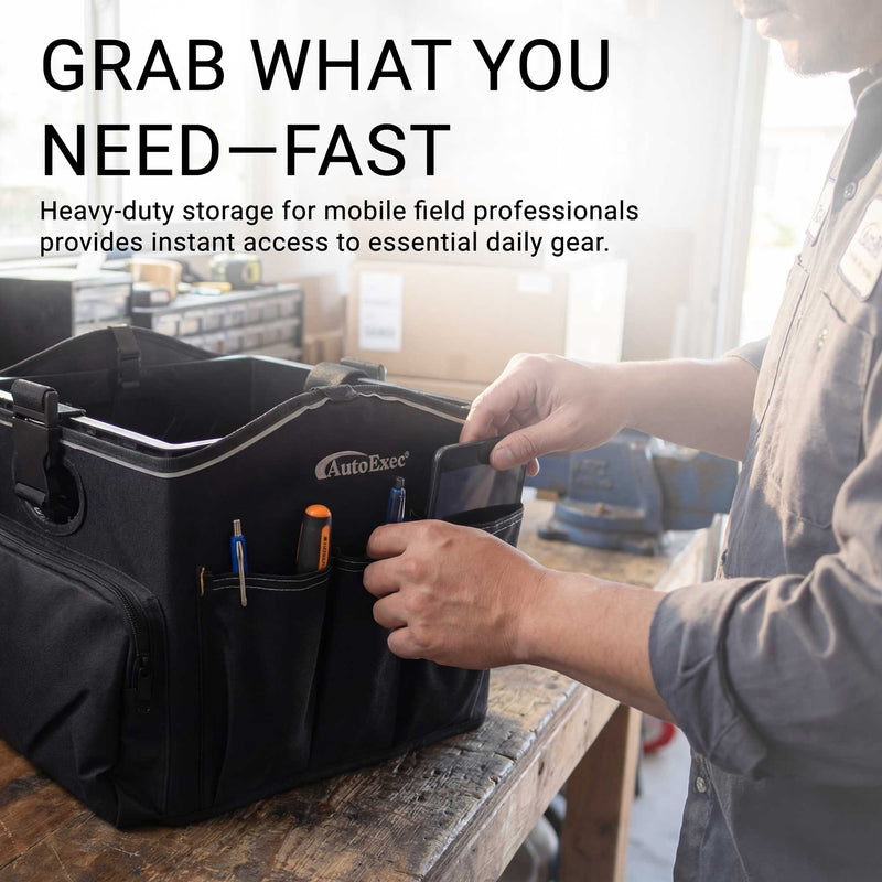Portable Crate Workstation with Apron Organizer – Choose Your Mounting Setup