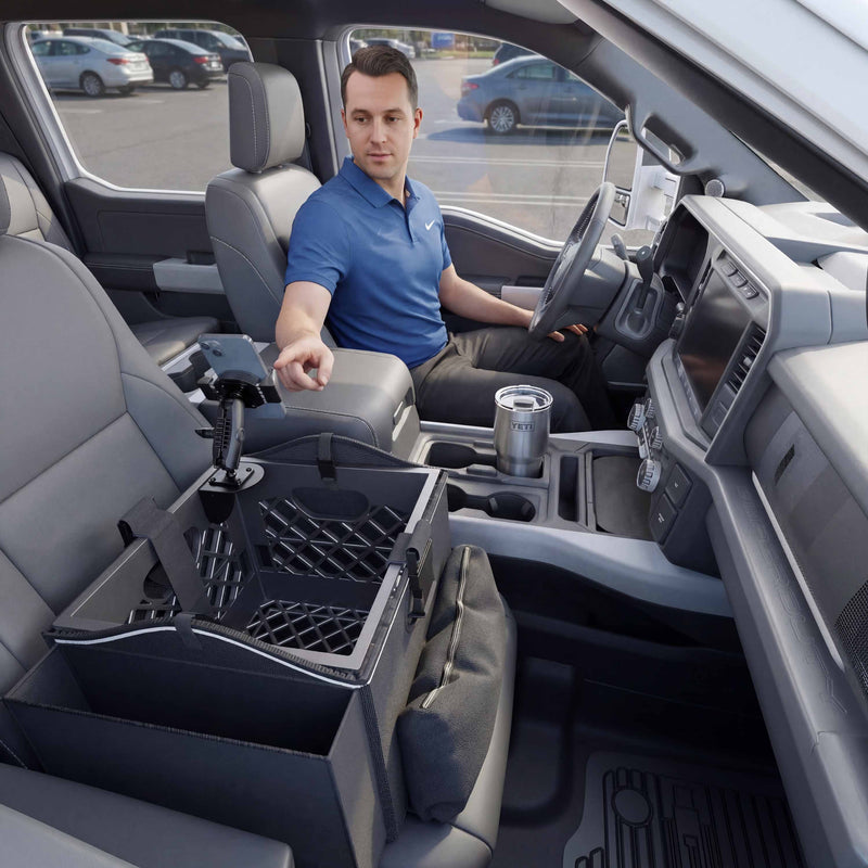 Portable Crate Workstation with Apron Organizer – Choose Your Mounting Setup