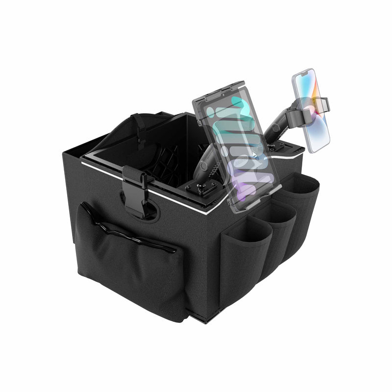 Portable Crate Workstation with Apron Organizer – Choose Your Mounting Setup