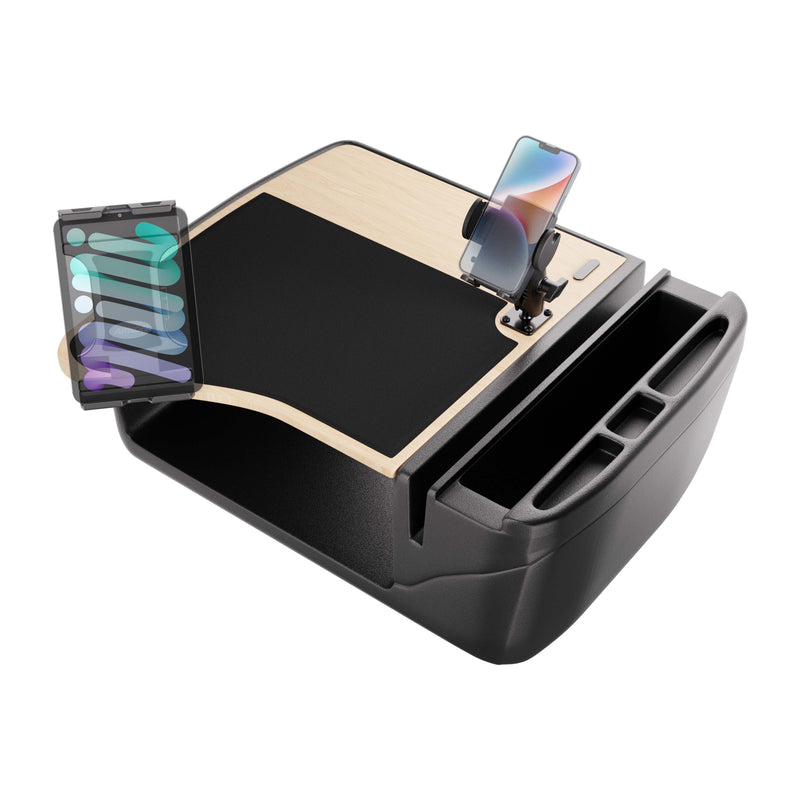 AutoExec GripMaster Efficiency Car Desk with Mega Grip™ and Slim-Grip® Ultra Pro Drill-Base Mounts
