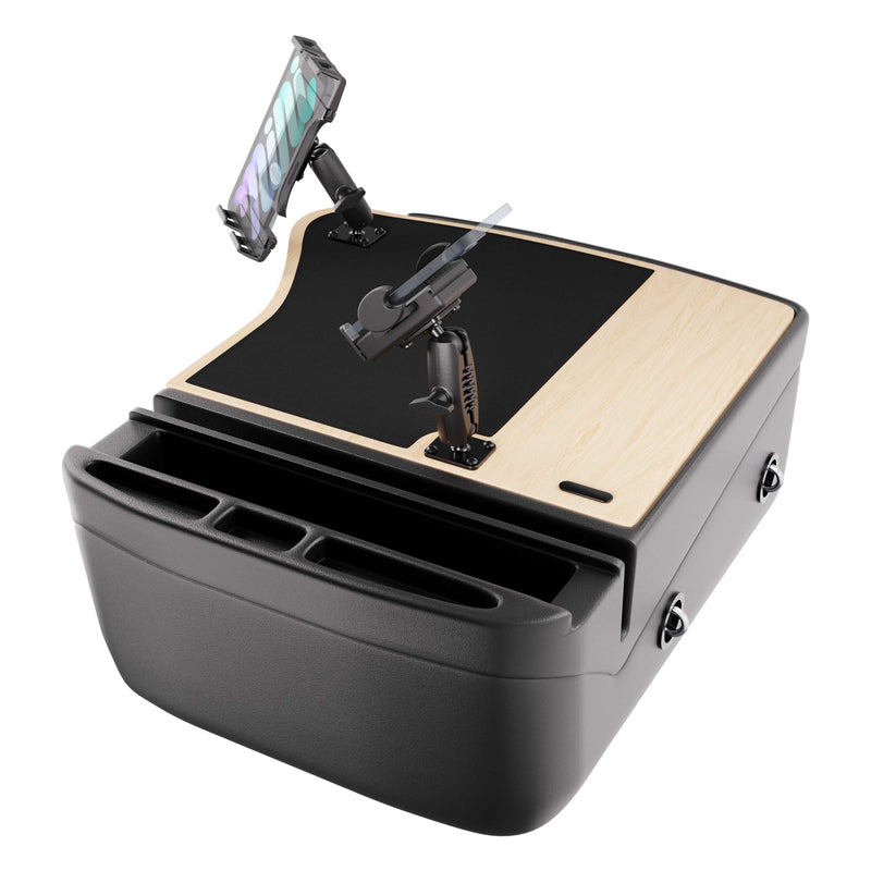 AutoExec GripMaster Efficiency Car Desk with Mega Grip™ and Slim-Grip® Ultra Pro Drill-Base Mounts