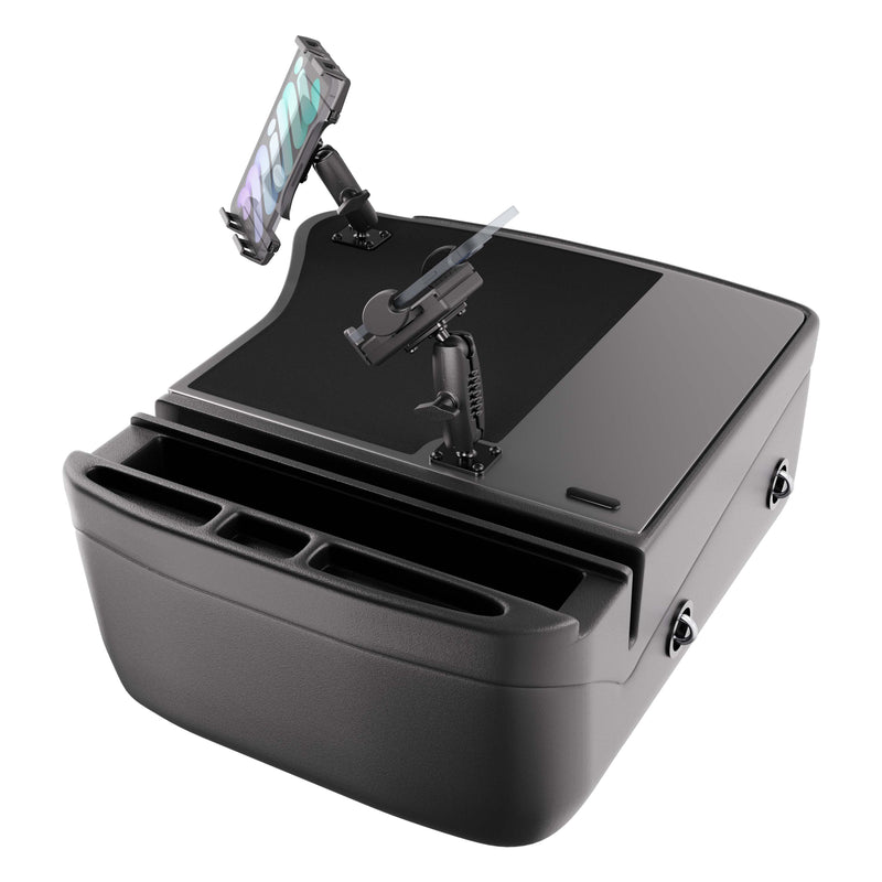 AutoExec GripMaster Efficiency Car Desk with Mega Grip™ and Slim-Grip® Ultra Pro Drill-Base Mounts