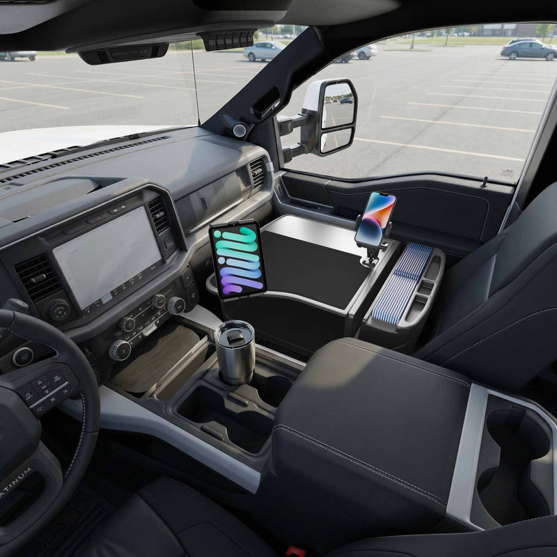 AutoExec GripMaster Efficiency Car Desk with Mega Grip™ and Slim-Grip® Ultra Pro Drill-Base Mounts