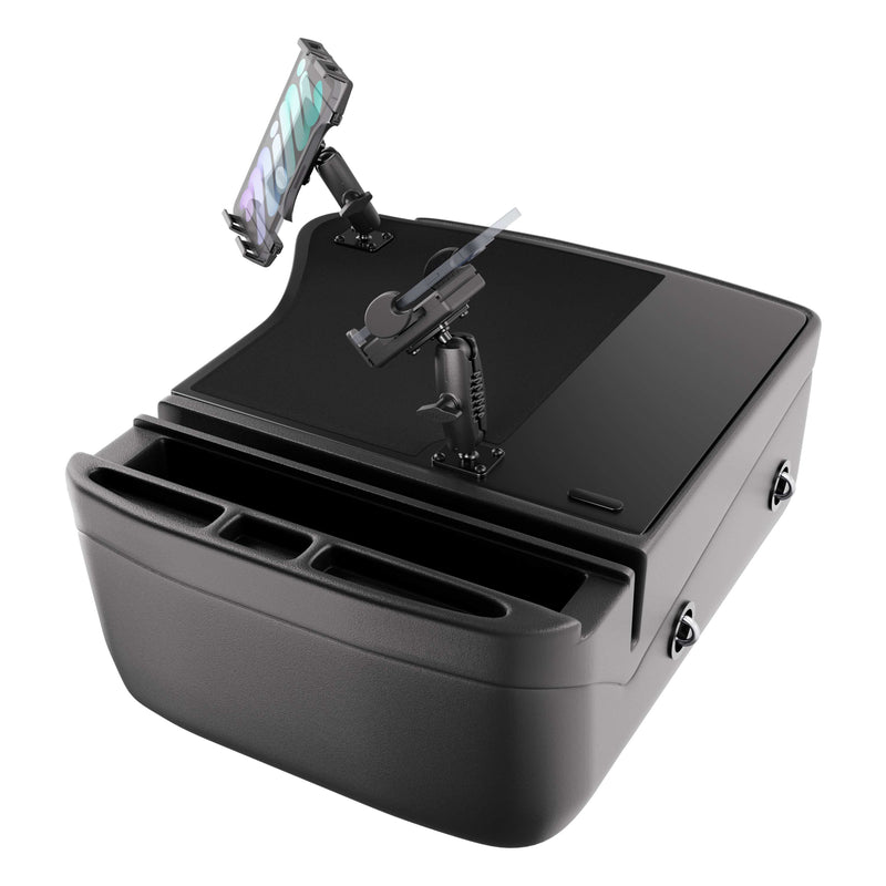 AutoExec GripMaster Efficiency Car Desk with Mega Grip™ and Slim-Grip® Ultra Pro Drill-Base Mounts