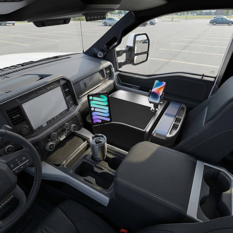 AutoExec GripMaster Efficiency Car Desk with Mega Grip™ and Slim-Grip® Ultra Pro Drill-Base Mounts