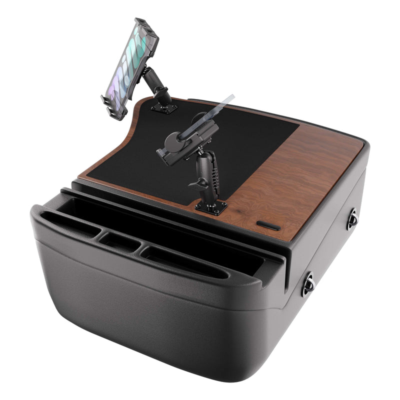 AutoExec GripMaster Efficiency Car Desk with Mega Grip™ and Slim-Grip® Ultra Pro Drill-Base Mounts