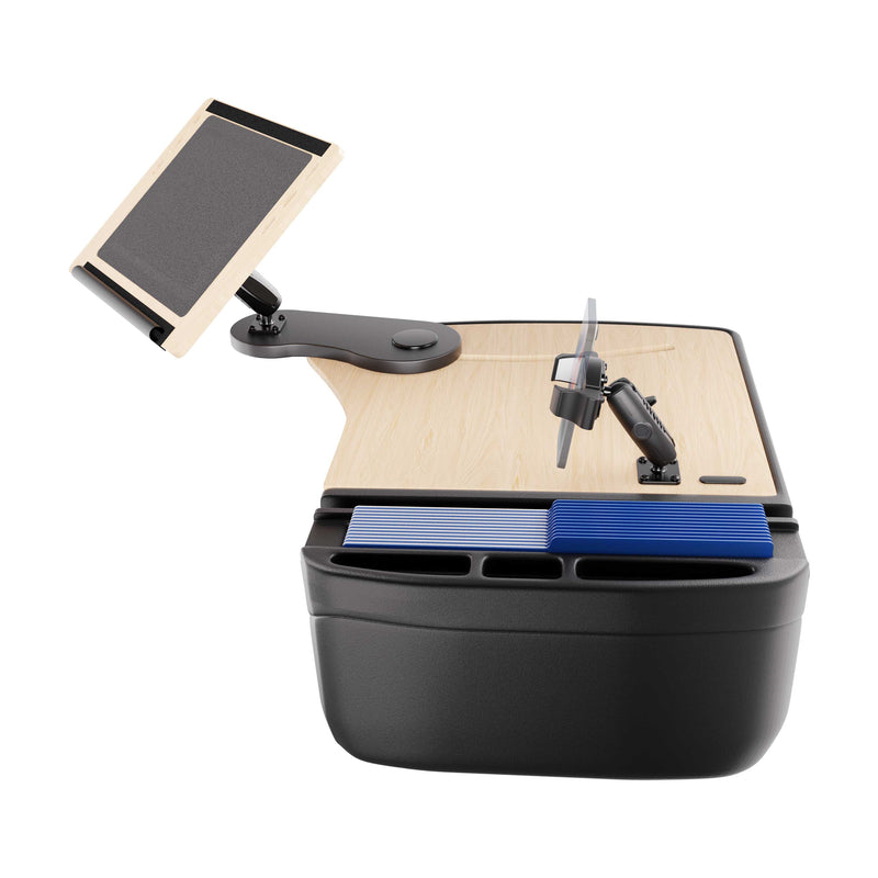 AutoExec Reach Front Seat Car Desk with RoadVise® Ultra Pro Drill-Base Mount