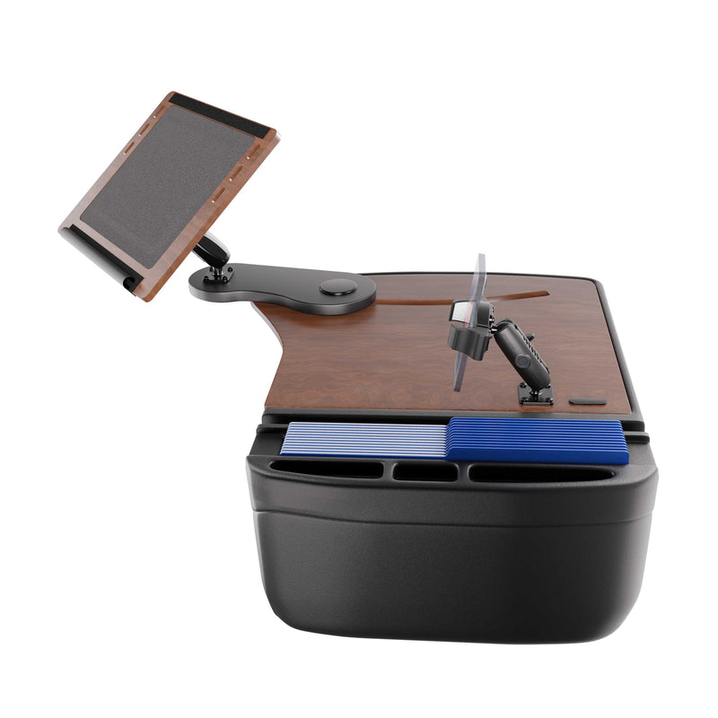 AutoExec Reach Front Seat Car Desk with RoadVise® Ultra Pro Drill-Base Mount
