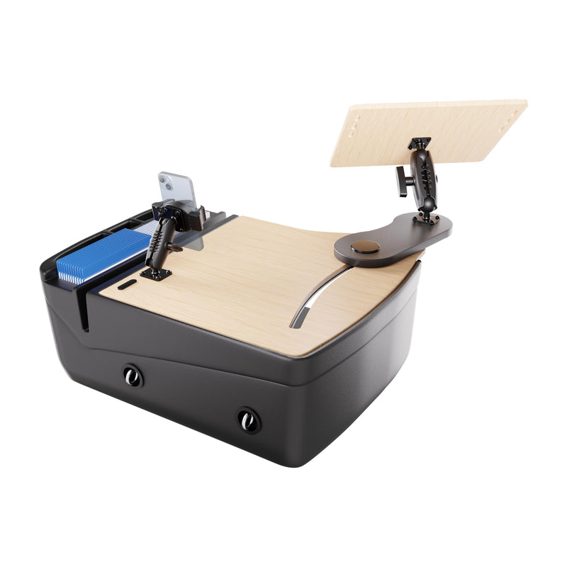 AutoExec Reach Front Seat Car Desk with RoadVise® Ultra Pro Drill-Base Mount