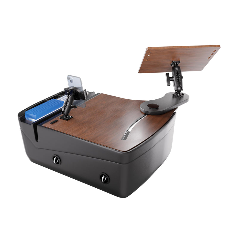 AutoExec Reach Front Seat Car Desk with RoadVise® Ultra Pro Drill-Base Mount