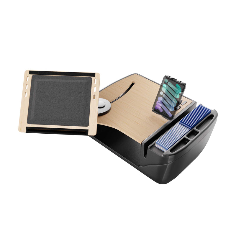 AutoExec Reach Front Seat Car Desk with Slim-Grip® Ultra Pro Drill-Base Mount