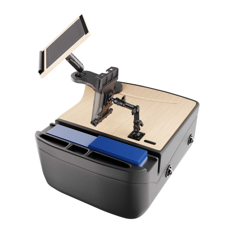 AutoExec Reach Front Seat Car Desk with Slim-Grip® Ultra Pro Multi-Angle Mount