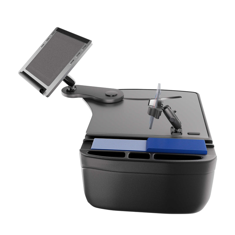 AutoExec Reach Front Seat Car Desk with RoadVise® Ultra Pro Drill-Base Mount