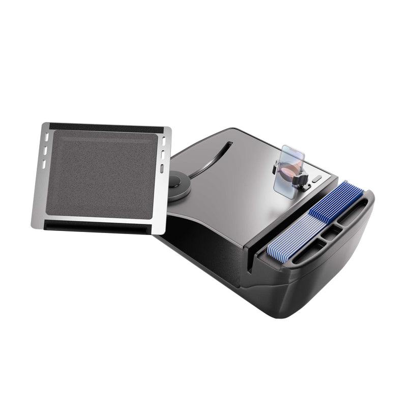 AutoExec Reach Front Seat Car Desk with RoadVise® Ultra Pro Drill-Base Mount