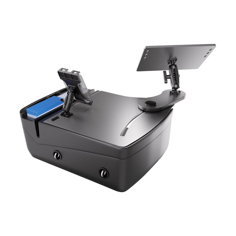 AutoExec Reach Front Seat Car Desk with Slim-Grip® Ultra Pro Drill-Base Mount