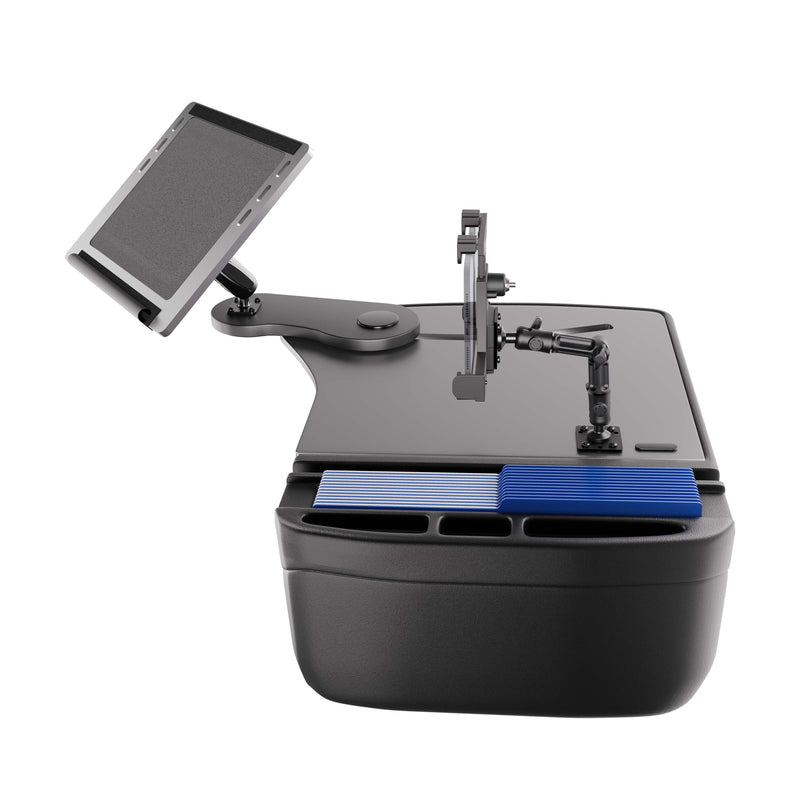 AutoExec Reach Front Seat Car Desk with LockVise™ Locking Tablet Multi-Angle Mount