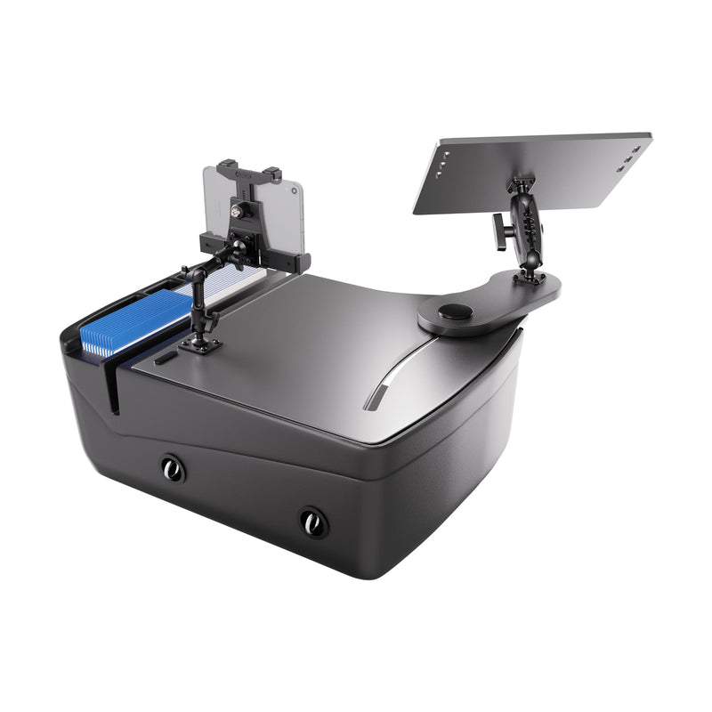 AutoExec Reach Front Seat Car Desk with LockVise™ Locking Tablet Multi-Angle Mount