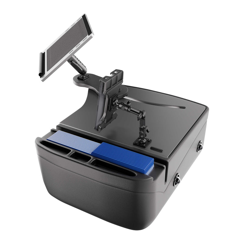 AutoExec Reach Front Seat Car Desk with Slim-Grip® Ultra Pro Multi-Angle Mount