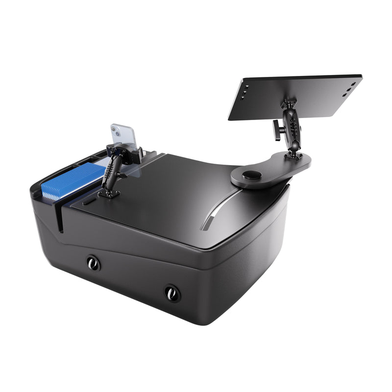 AutoExec Reach Front Seat Car Desk with RoadVise® Ultra Pro Drill-Base Mount